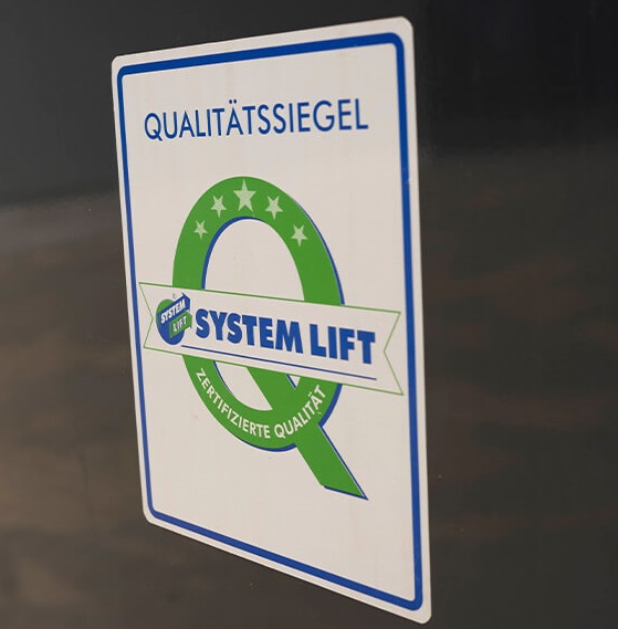 SYSTEM LIFT Qualitätssiegel